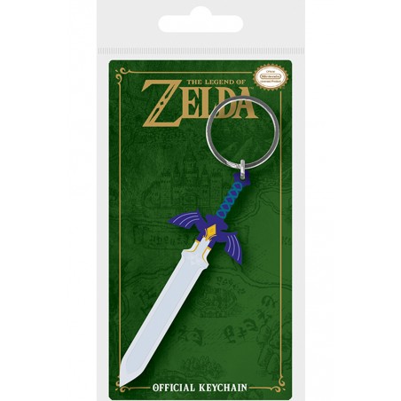 THE LEGEND OF ZELDA MASTER SWORD KEYRING RUBBER KEYCHAIN PORTACHIAVI IN GOMMA