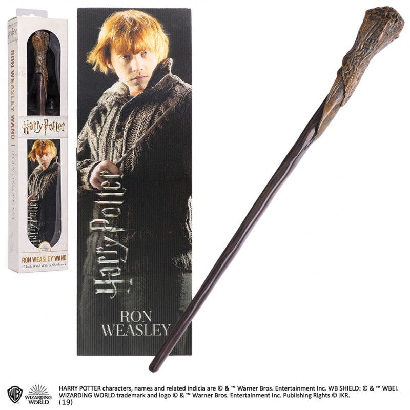 HARRY POTTER RON WEASLEY BACCHETTA PVC WAND REPLICA NOBLE COLLECTIONS