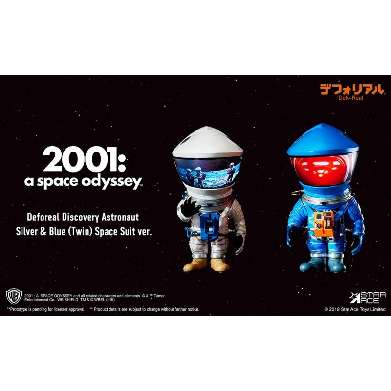 STAR ACE 2001 A SPACE ODYSSEY - DEFOREAL DISCOVERY ASTRONAUT SILVER AND BLUE SPACE SUIT ACTION FIGURE
