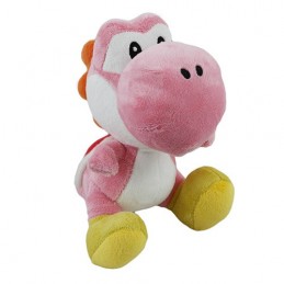 PUPAZZO PELUCHE SUPER MARIO NINTENDO PINK YOSHI ROSA 17CM NINTENDO