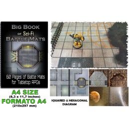BIG BOOK OF SCI-FI BATTLE MATS CAMPI DA GIOCO DA TAVOLO DM VAULT
