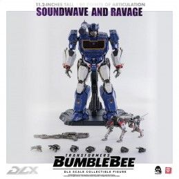 TRANSFORMERS BUMBLEBEE - SOUNDWAVE AND RAVAGE DLX SCALE COLLECTIBLE ACTION FIGURE 28CM THREEZERO