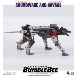 THREEZERO TRANSFORMERS BUMBLEBEE - SOUNDWAVE AND RAVAGE DLX SCALE COLLECTIBLE ACTION FIGURE 28CM