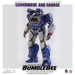 THREEZERO TRANSFORMERS BUMBLEBEE - SOUNDWAVE AND RAVAGE DLX SCALE COLLECTIBLE ACTION FIGURE 28CM