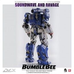 THREEZERO TRANSFORMERS BUMBLEBEE - SOUNDWAVE AND RAVAGE DLX SCALE COLLECTIBLE ACTION FIGURE 28CM