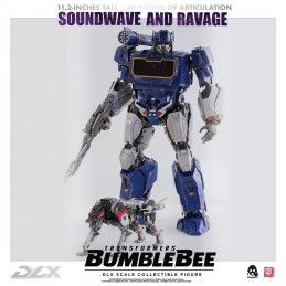 THREEZERO TRANSFORMERS BUMBLEBEE - SOUNDWAVE AND RAVAGE DLX SCALE COLLECTIBLE ACTION FIGURE 28CM