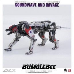 THREEZERO TRANSFORMERS BUMBLEBEE - SOUNDWAVE AND RAVAGE DLX SCALE COLLECTIBLE ACTION FIGURE 28CM