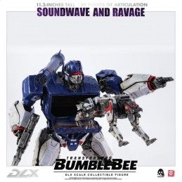 THREEZERO TRANSFORMERS BUMBLEBEE - SOUNDWAVE AND RAVAGE DLX SCALE COLLECTIBLE ACTION FIGURE 28CM