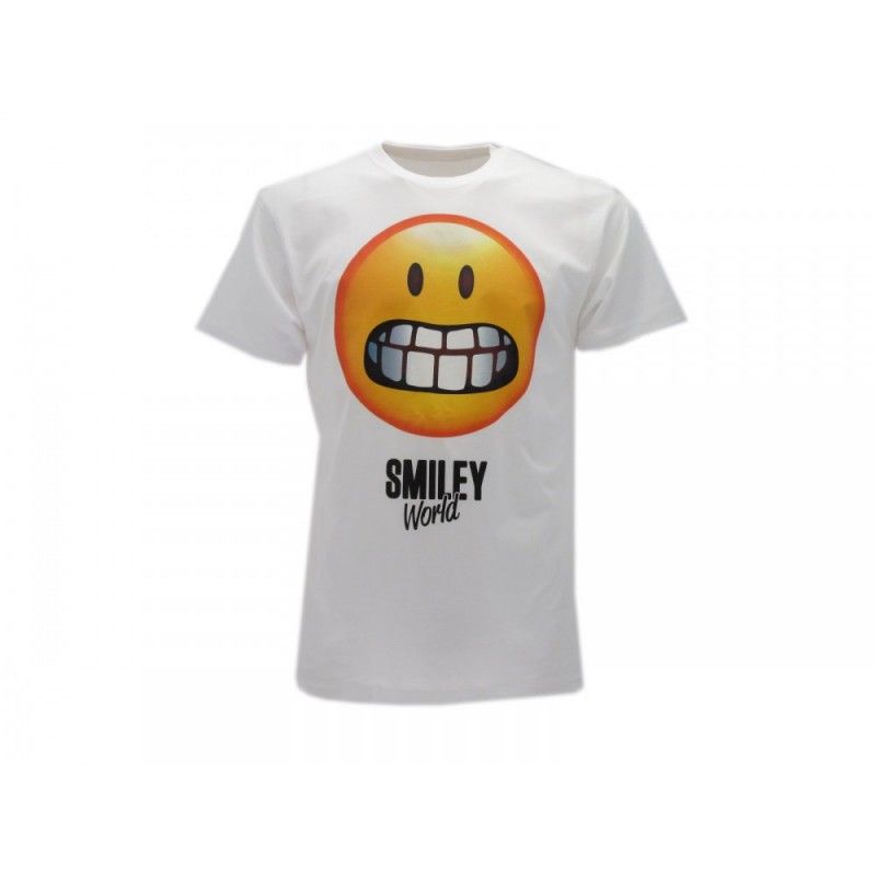 MAGLIA T SHIRT SMILEY WORLD GHIGNO BIANCA MAGLIA T SHIRT SMILEY WORLD GHIGNO BIANCA