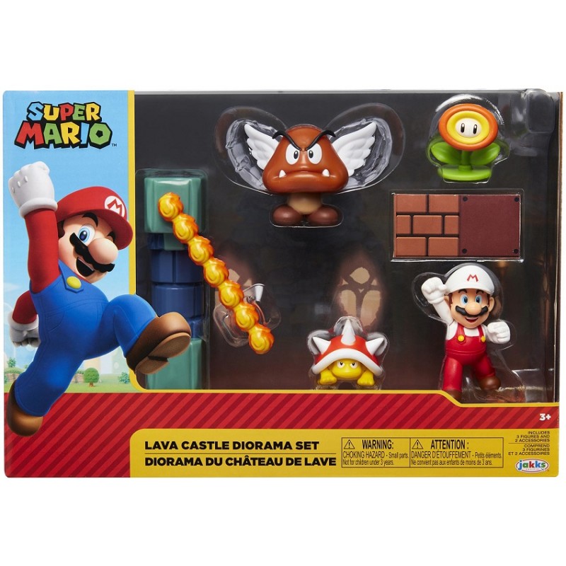 JAKKS PACIFIC INC. NINTENDO SUPER MARIO LAVA CASTLE DIORAMA SET ACTION FIGURE