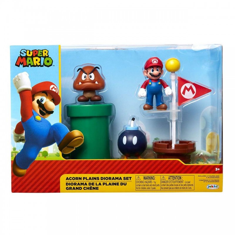 NINTENDO SUPER MARIO ACORN PLAINS DIORAMA SET ACTION FIGURE JAKKS PACIFIC INC.