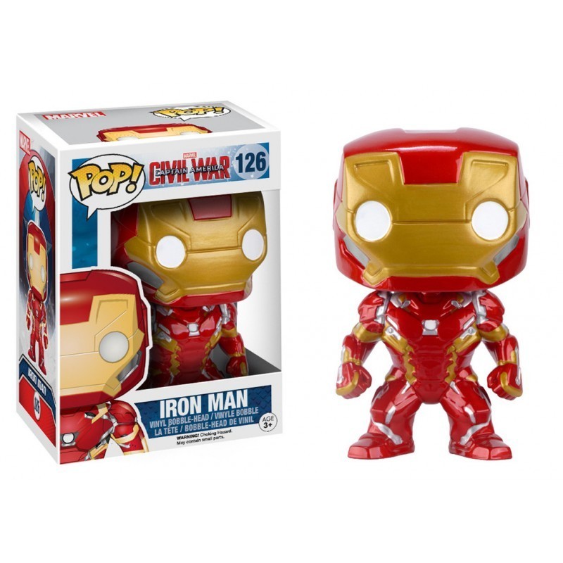 FUNKO POP MARVEL CIVIL WAR - IRON MAN BOBBLE HEAD KNOCKER FIGURE FUNKO