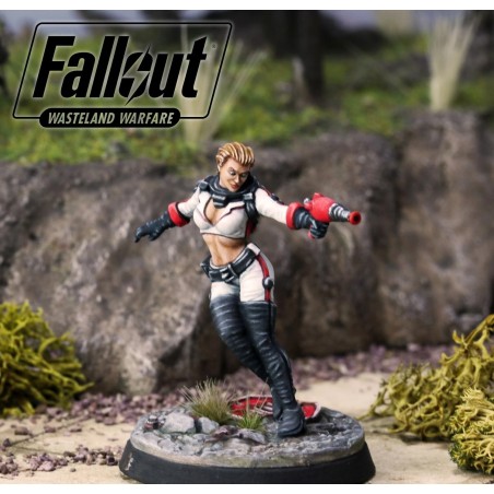 FALLOUT WASTELAND WARFARE - NUKA COLA GIRL MINIATURE TABLETOP ROLEPLAYING GIOCO DI RUOLO