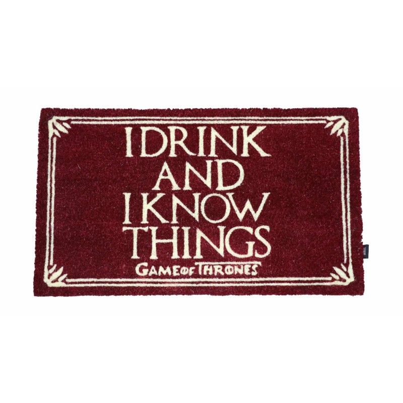 GAME OF THRONES I DRINK AND I KNOW THINGS ZERBINO 43X73CM TAPPETINO SD TOYS