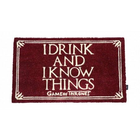 GAME OF THRONES I DRINK AND I KNOW THINGS ZERBINO 43X73CM TAPPETINO