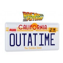 DOCTOR COLLECTOR BACK TO THE FUTURE - OUTATIME LICENSE PLATE LEGACY COLLECTION TARGA REPLICA