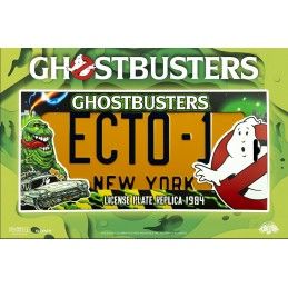 GHOSTBUSTERS - ECTO-1 LICENSE PLATE LEGACY COLLECTION TARGA REPLICA DOCTOR COLLECTOR