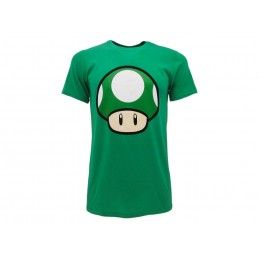 MAGLIA T SHIRT NINTENDO SUPER MARIO FUNGO VERDE