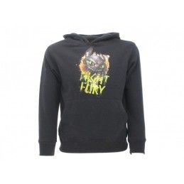 FELPA HOODIE DRAGON TRAINER NIGHT FURY FURIA BUIA NERA