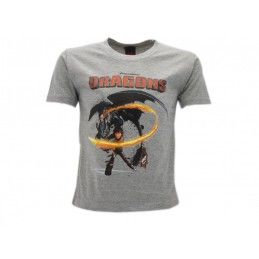 MAGLIA T SHIRT DRAGON TRAINER HICCUP GRIGIA
