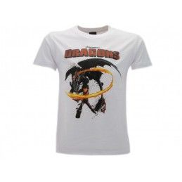 MAGLIA T SHIRT DRAGON TRAINER HICCUP BIANCA