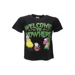 MAGLIA T SHIRT LEONE CANE FIFONE COURAGE DOG WELCOME NERA
