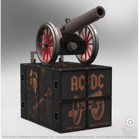 ROCK ICONZ - AC/DC ON TOUR FOR THOSE ABOUT TO ROCK CANNON STATUE 20 CM RESIN FIGURE