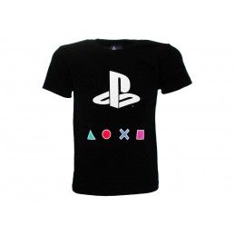 MAGLIA T SHIRT SONY PLAYSTATION CONTROLLER BUTTONS NERA