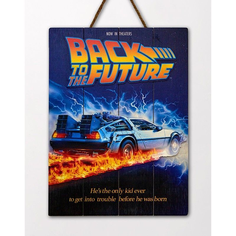 BACK TO THE FUTURE WOOD PRINT STAMPA SU LEGNO DOCTOR COLLECTOR