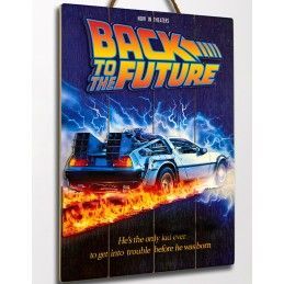 BACK TO THE FUTURE WOOD PRINT STAMPA SU LEGNO DOCTOR COLLECTOR