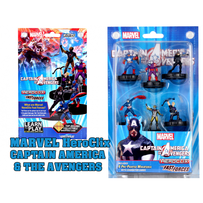 WIZKIDS MARVEL HEROCLIX CAPTAIN AMERICA AND AVENGERS FAST FORCES MINIATURES
