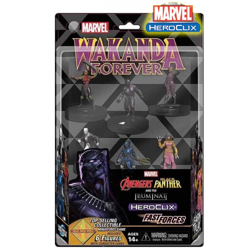 WIZKIDS MARVEL HEROCLIX BLACK PANTHER AND THE ILLUMINATI FAST FORCES MINIATURES