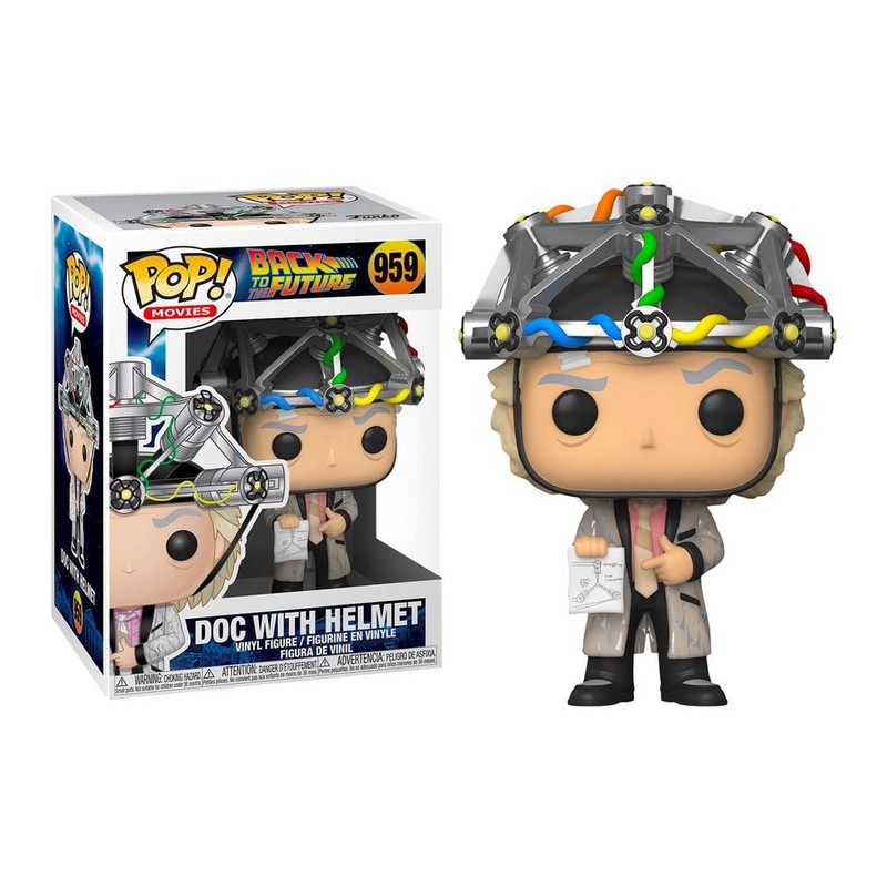 FUNKO POP! BACK TO THE FUTURE DOC WITH HELMET BOBBLE HEAD KNOCKER FIGURE FUNKO