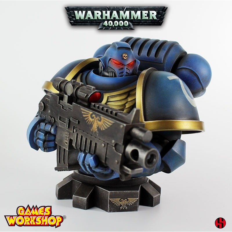 WARHAMMER 40000 ULTRAMARINE PRIMARIS BUSTO STATUA SEMIC WARHAMMER 40000 ULTRAMARINE PRIMARIS BUSTO STATUA SEMIC