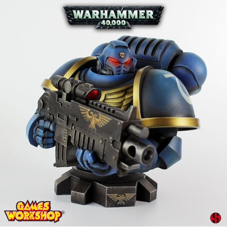 WARHAMMER 40000 ULTRAMARINE PRIMARIS BUSTO STATUA