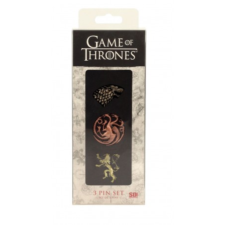 GAME OF THRONES 3 PIN SET SPILLE METALLO