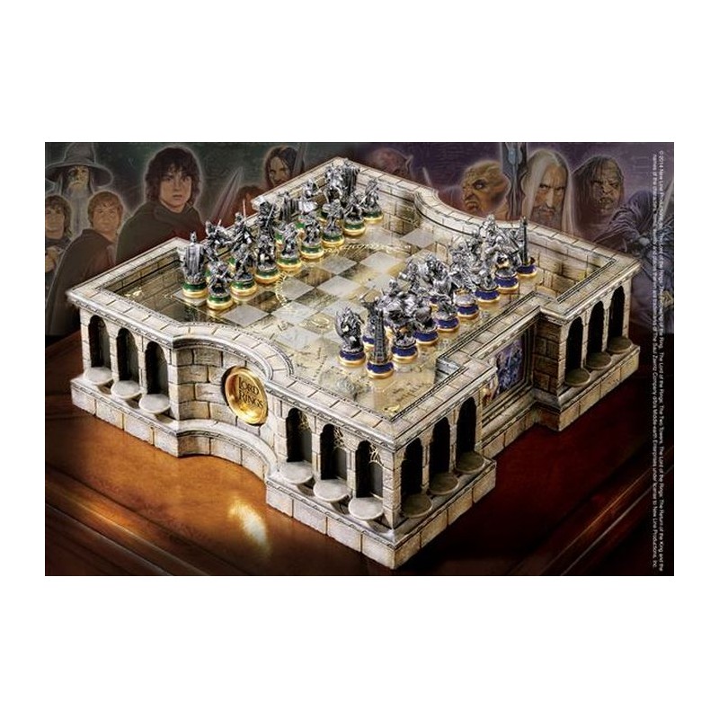 NOBLE COLLECTIONS THE LORD OF THE RINGS CHESS SET SCACCHIERA IN RESINA NOBLE COLLECTIONS THE LORD OF THE RINGS CHESS SET SCACCHIERA IN RESINA