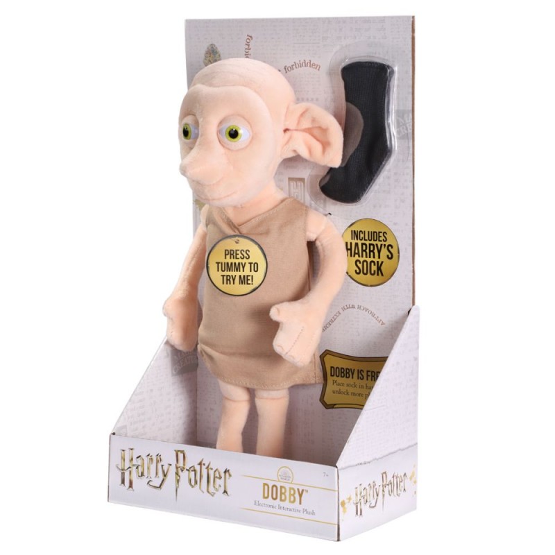 NOBLE COLLECTIONS HARRY POTTER INTERACTIVE DOBBY PUPAZZO PELUCHE PLUSH FIGURE