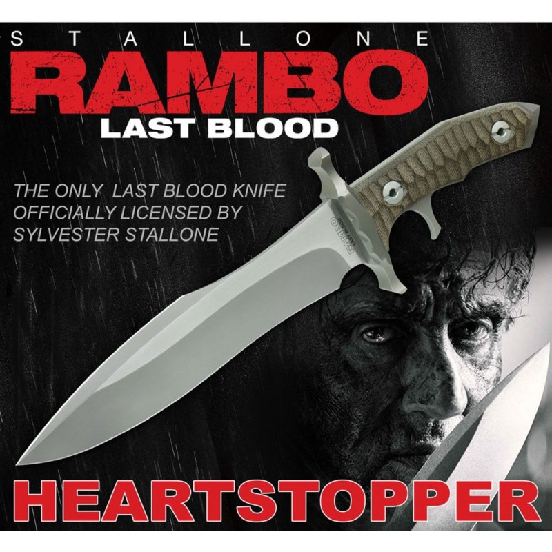 UNITED CUTERLY BRANDS RAMBO LAST BLOOD HEARTSTOPPER MESSER KNIFE REPLICA 1/1