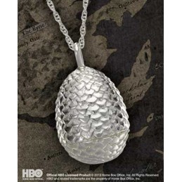 NOBLE COLLECTIONS GAME OF THRONES DRAGON EGG PENDANT CIONDOLO IN ARGENTO