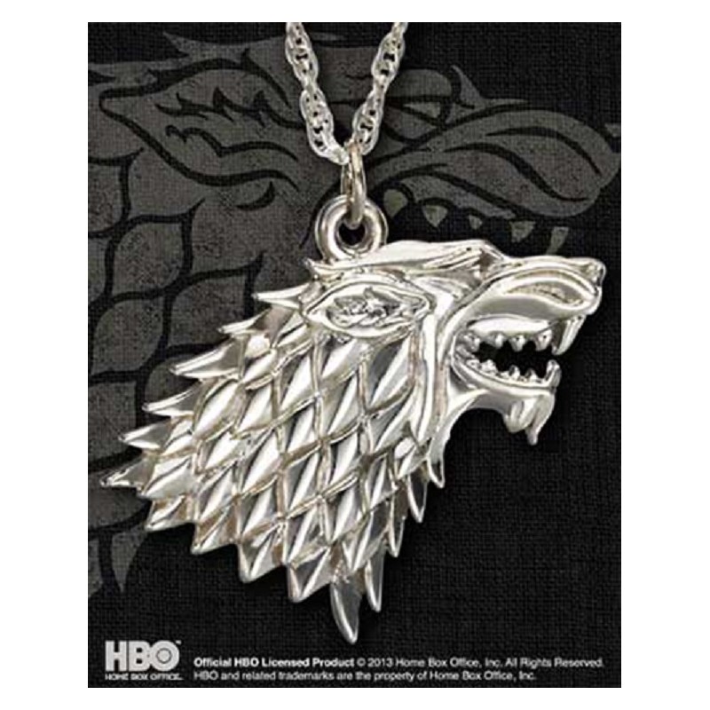 NOBLE COLLECTIONS GAME OF THRONES STARK PENDANT CIONDOLO IN ARGENTO NOBLE COLLECTIONS GAME OF THRONES STARK PENDANT CIONDOLO IN ARGENTO