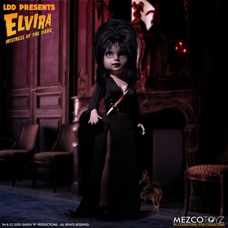 LIVING DEAD DOLLS LDD ELVIRA ACTION FIGURE MEZCO TOYS