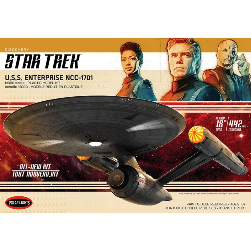 STAR TREK U.S.S. ENTERPRISE NCC-1701 1/1000 MODEL KIT POLAR LIGHTS